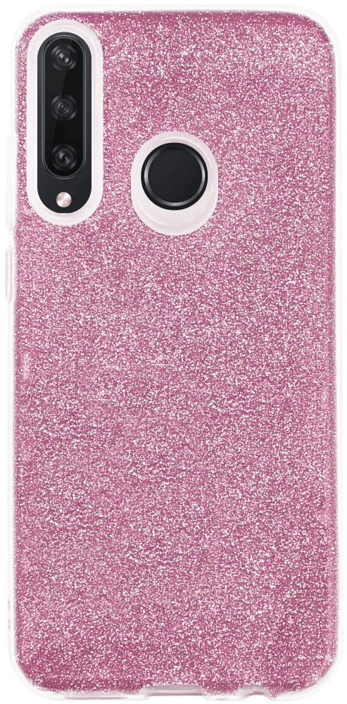 Huawei Y6P szilikon tok csillogó hátlap rózsaszín