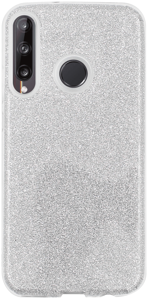 Huawei P40 Lite E szilikon tok csillogó hátlap ezüst
