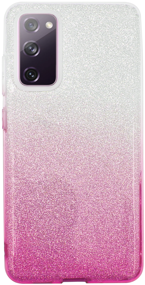 Samsung Galaxy S20 FE 5G szilikon tok csillogó hátlap rózsaszín/ezüst