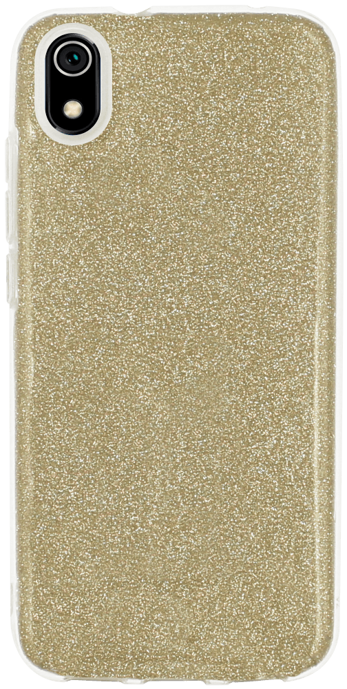 Xiaomi Redmi 7A szilikon tok csillogó hátlap arany