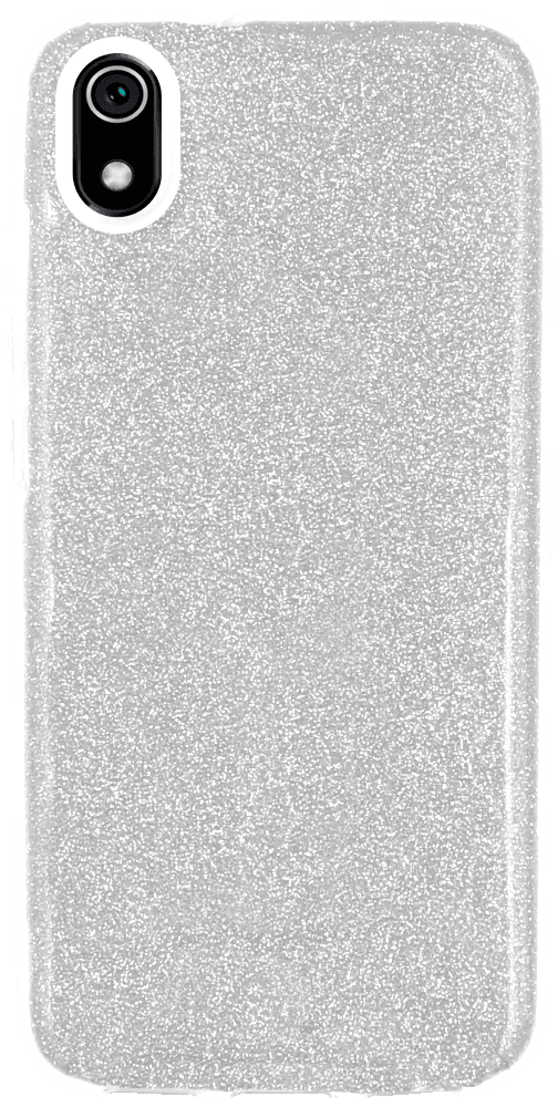 Xiaomi Redmi 7A szilikon tok csillogó hátlap ezüst