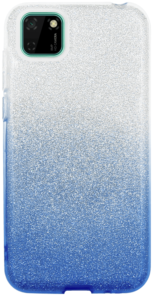 Huawei Y5P szilikon tok csillogó hátlap kék/ezüst