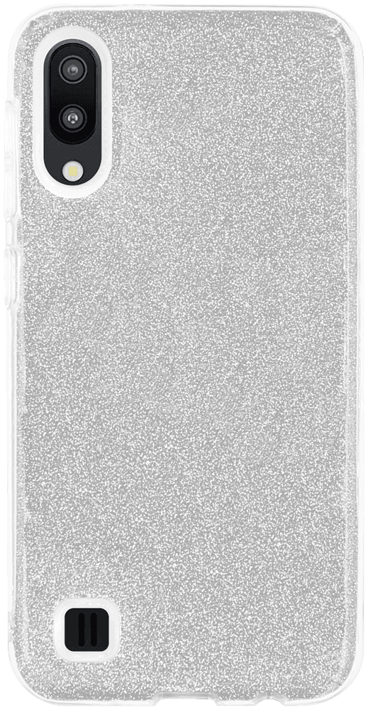Samsung Galaxy M10 (SM-M105) szilikon tok csillogó hátlap ezüst