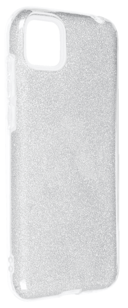 Samsung Galaxy M10 (SM-M105) szilikon tok csillogó hátlap ezüst