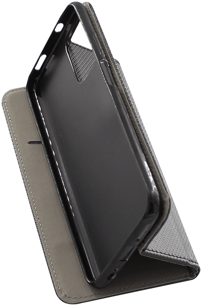 Xiaomi Redmi Note 10s oldalra nyíló flipes bőrtok rombusz mintás fekete