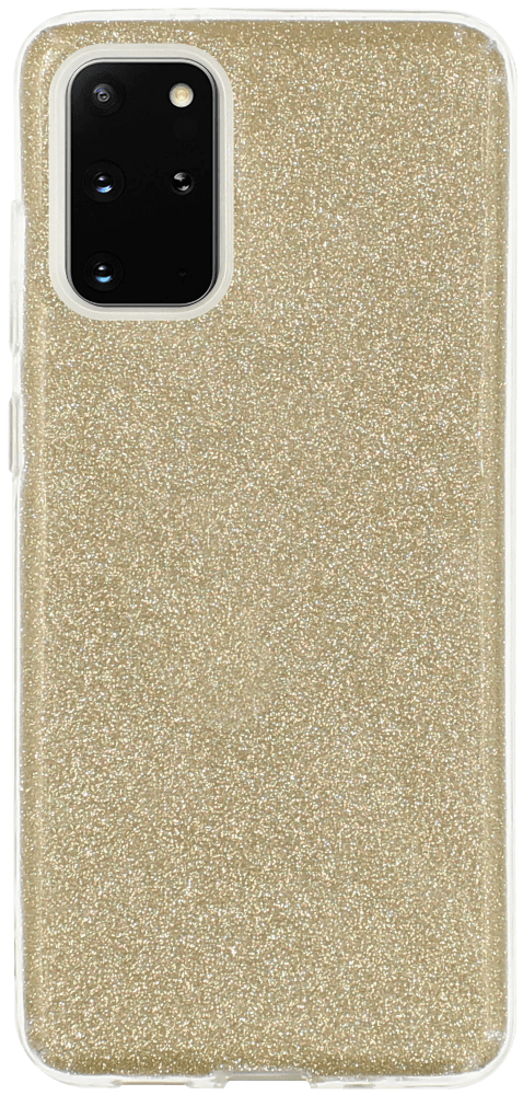 Samsung Galaxy S20 Plus (SM-G985F) szilikon tok csillogó hátlap arany