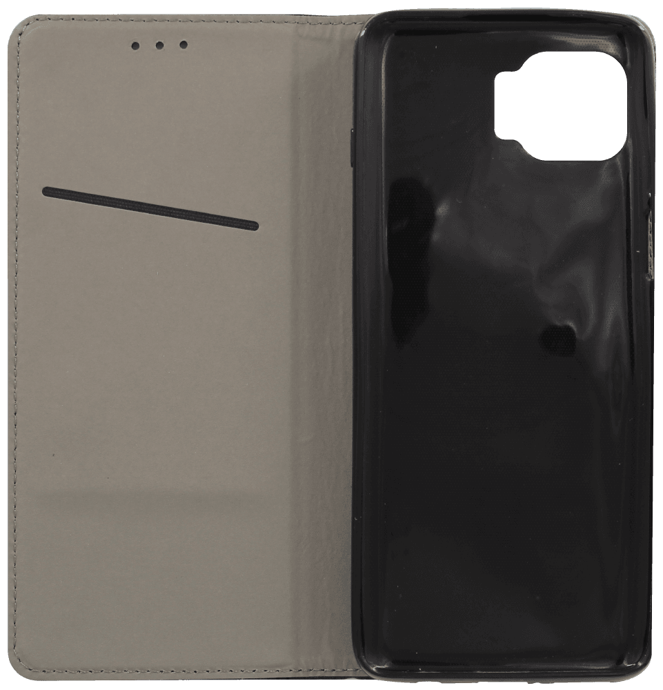 Motorola Moto G 5G Plus oldalra nyíló flipes bőrtok rombusz mintás fekete