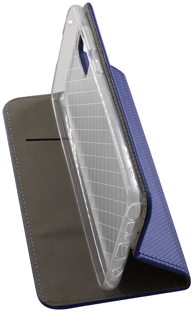 Samsung Galaxy Note 10 Lite (SM-N770F) oldalra nyíló flipes bőrtok rombusz mintás sötétkék