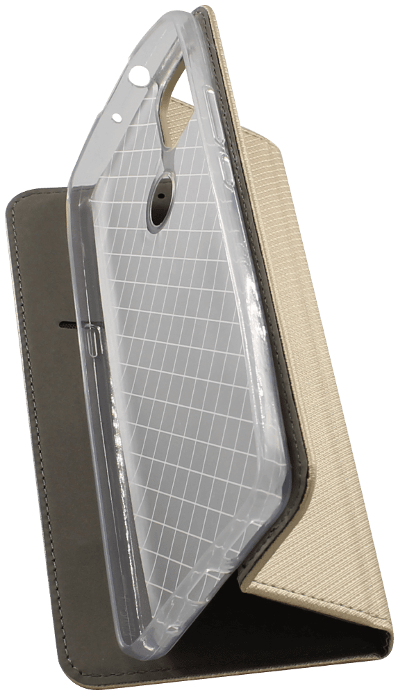 Motorola Moto G9 Power oldalra nyíló flipes bőrtok rombusz mintás arany