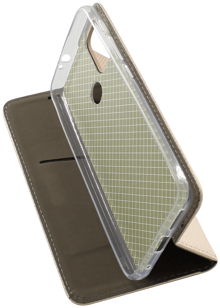 Motorola Moto G30 oldalra nyíló flipes bőrtok rombusz mintás arany