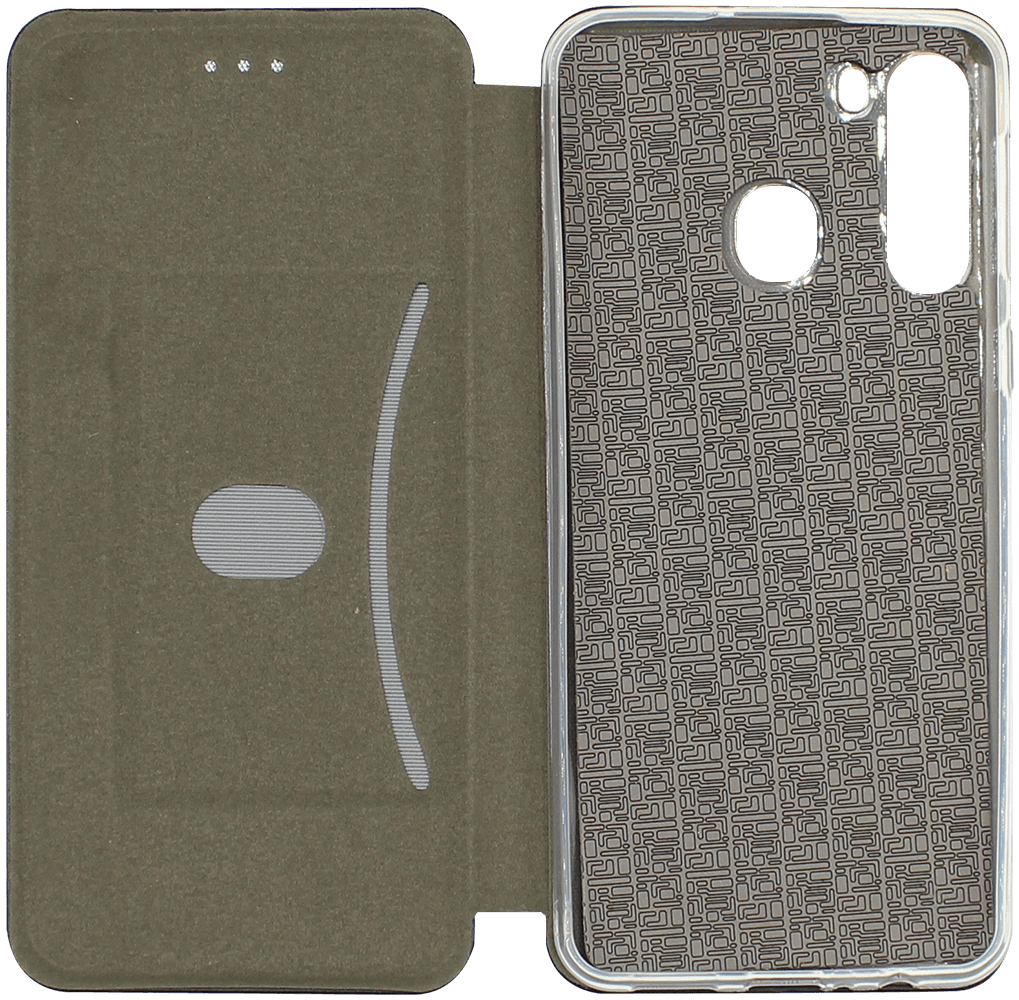 Samsung Galaxy A21 (SM-A210F) oldalra nyíló mágneses flipes bőrtok prémium minőség fekete