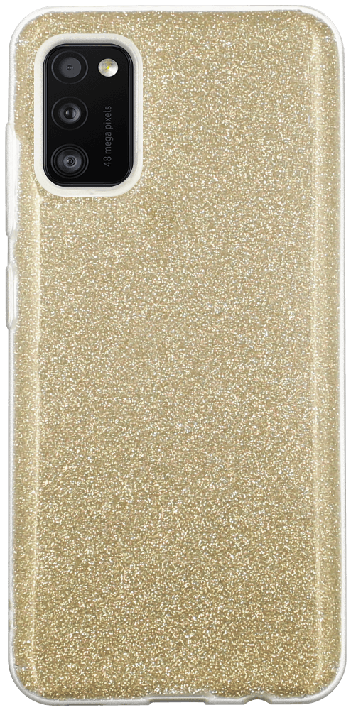 Samsung Galaxy A41 ( SM-A415F) szilikon tok csillogó hátlap arany