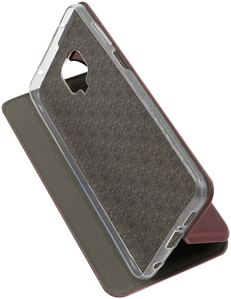 Xiaomi Redmi Note 9 Pro Max oldalra nyíló mágneses flipes bőrtok prémium minőség bordó