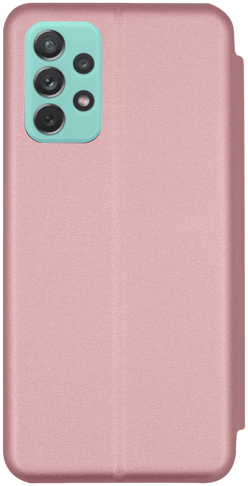 Samsung Galaxy A72 5G (SM-A726B) oldalra nyíló mágneses flipes bőrtok prémium minőség rozéarany