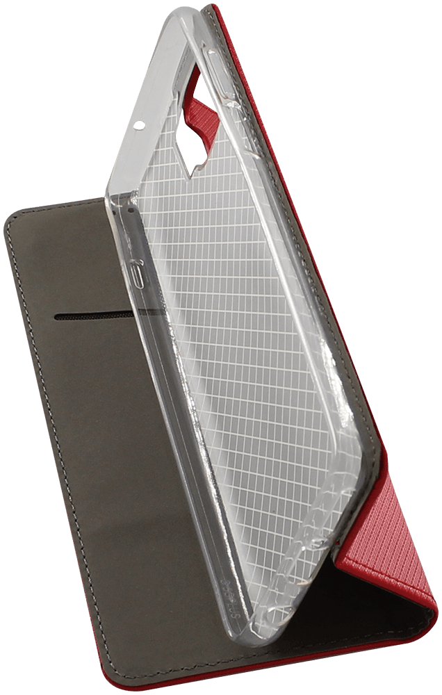 Motorola Moto G 5G Plus oldalra nyíló mágneses flipes bőrtok piros