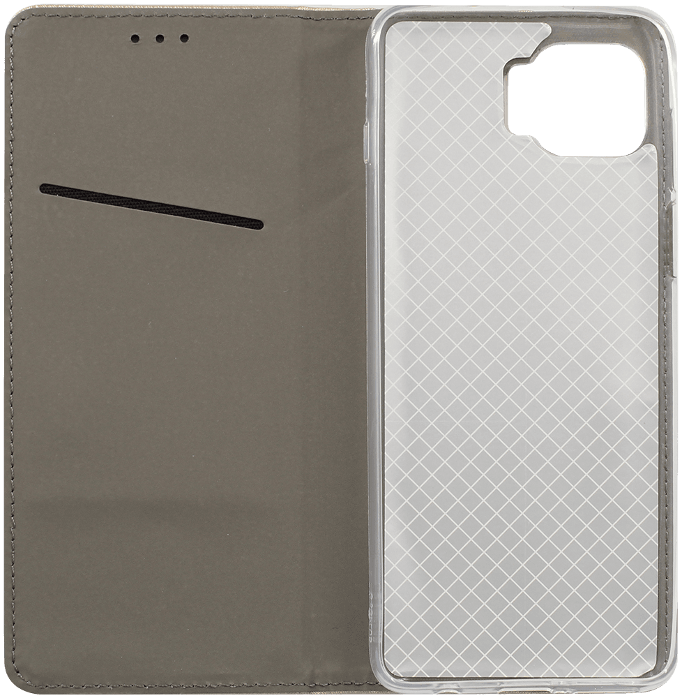 Motorola Moto G 5G Plus oldalra nyíló flipes bőrtok rombusz mintás arany