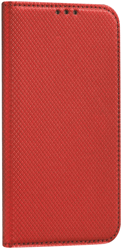 Huawei Y7 2019 oldalra nyíló flipes bőrtok rombusz mintás piros