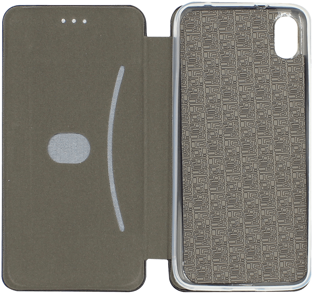 Xiaomi Redmi 7A oldalra nyíló mágneses flipes bőrtok prémium minőség fekete