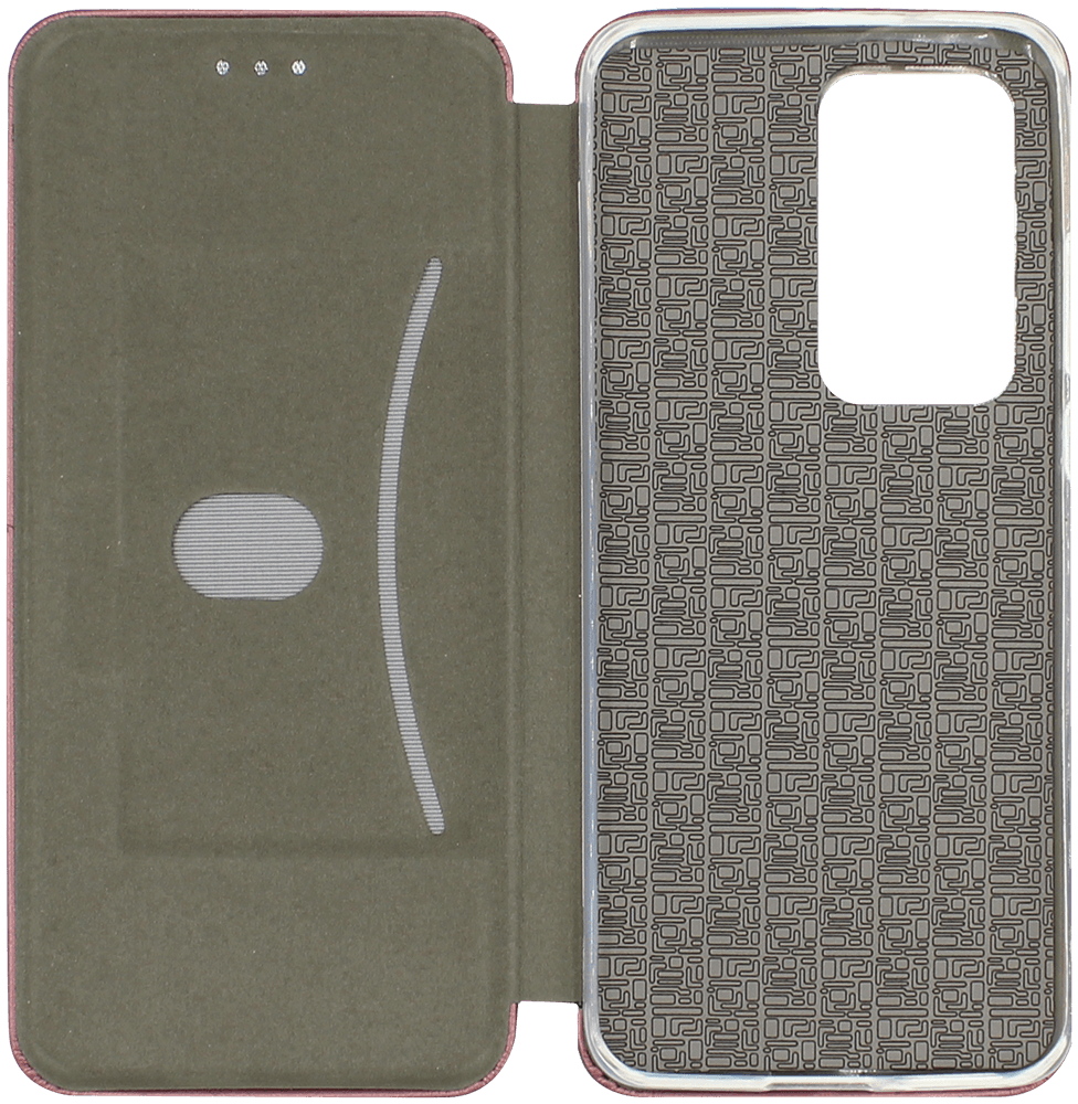 Huawei P40 Pro oldalra nyíló mágneses flipes bőrtok prémium minőség bordó