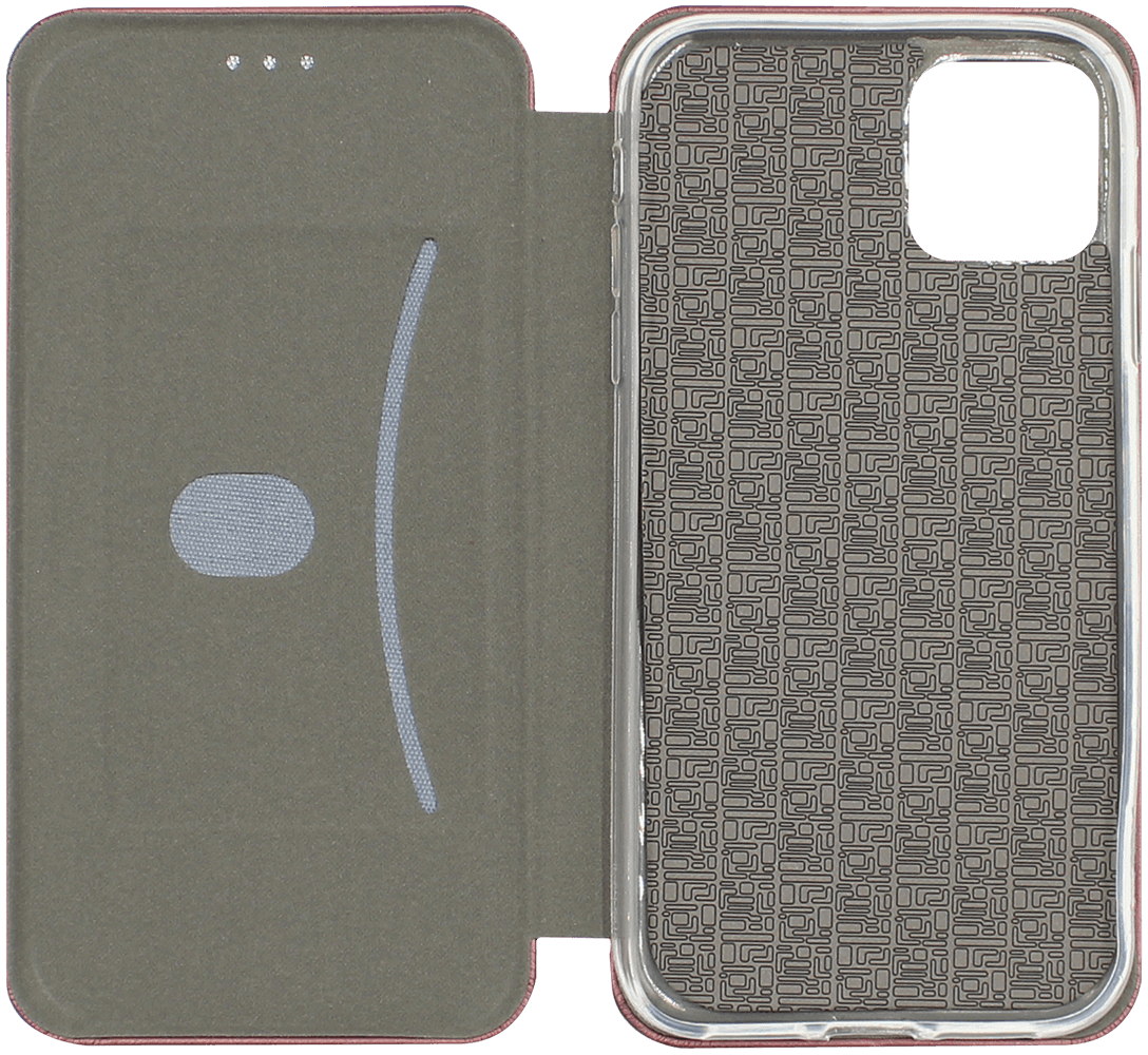 Apple iPhone 11 oldalra nyíló mágneses flipes bőrtok prémium minőség bordó