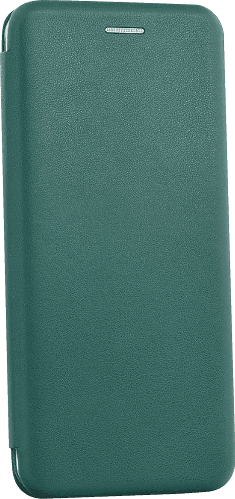 LG K61 oldalra nyíló mágneses flipes bőrtok prémium minőség sötétzöld