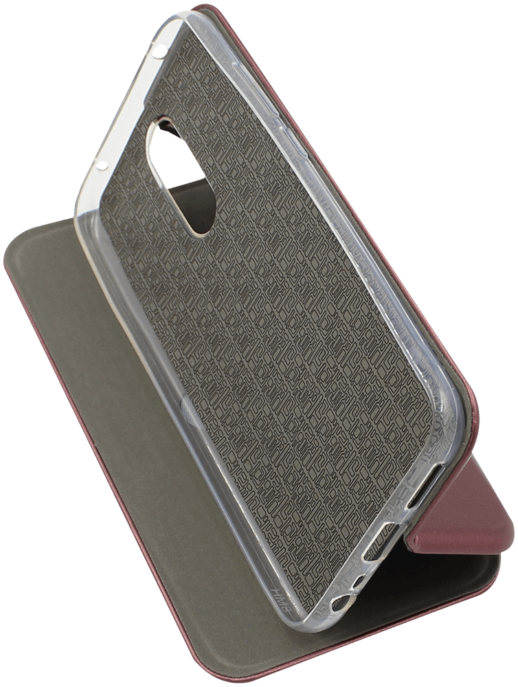 Xiaomi Redmi 8 oldalra nyíló mágneses flipes bőrtok prémium minőség bordó