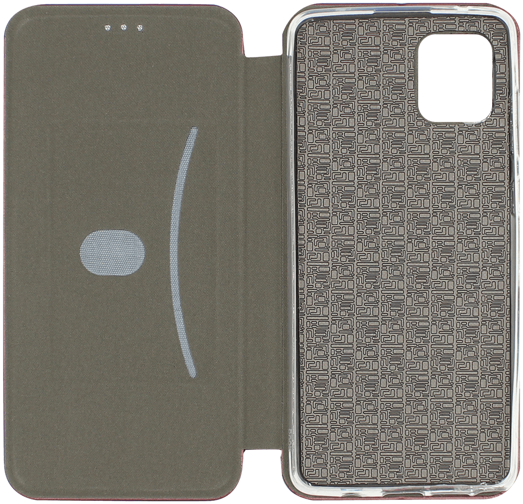 Samsung Galaxy Note 10 Lite (SM-N770F) oldalra nyíló mágneses flipes bőrtok prémium minőség bordó