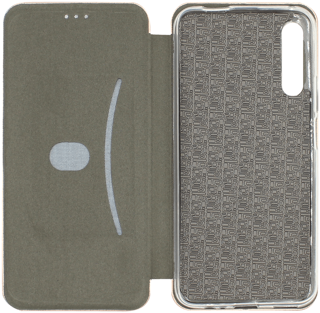 Huawei P Smart Pro 2019 oldalra nyíló mágneses flipes bőrtok rozéarany