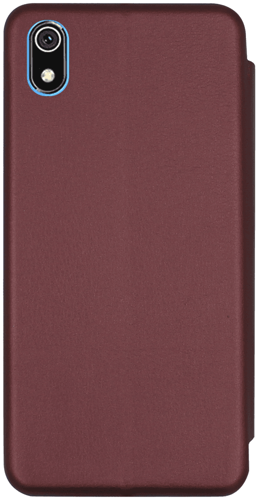 Xiaomi Redmi 7A oldalra nyíló mágneses flipes bőrtok prémium minőség bordó
