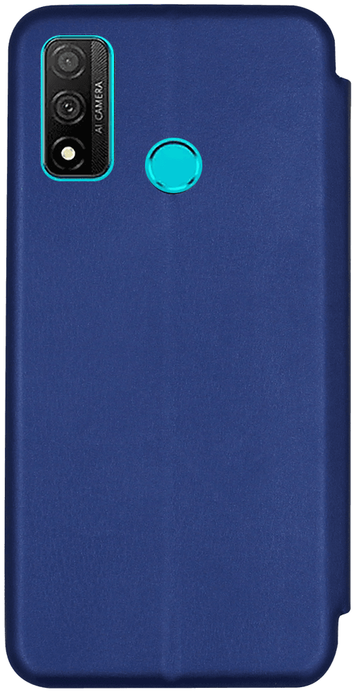 Huawei P Smart 2020 oldalra nyíló mágneses flipes bőrtok prémium minőség sötétkék