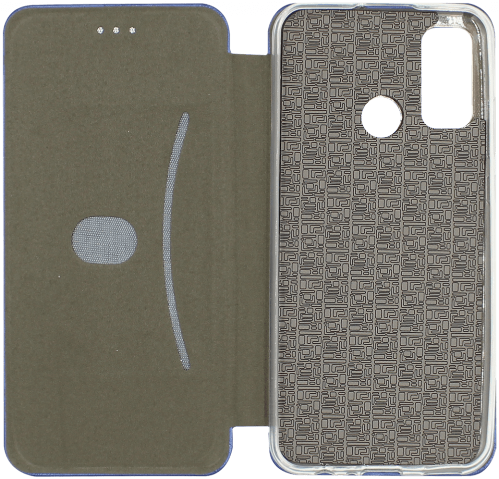 Huawei P Smart 2020 oldalra nyíló mágneses flipes bőrtok prémium minőség sötétkék