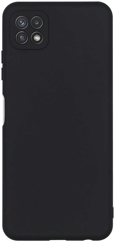 Samsung Galaxy A22 5G (SM-A226B) szilikon tok kameravédővel matt fekete