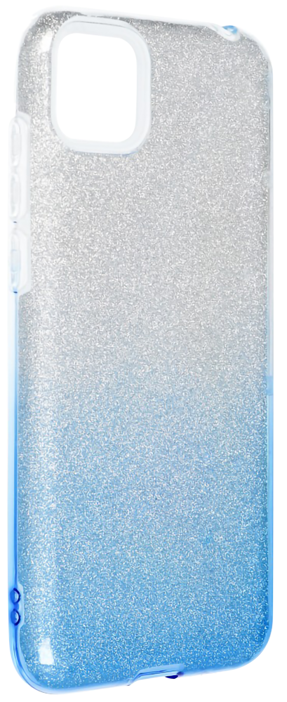 Samsung Galaxy A22 5G (SM-A226B) szilikon tok csillogó hátlap kék/ezüst