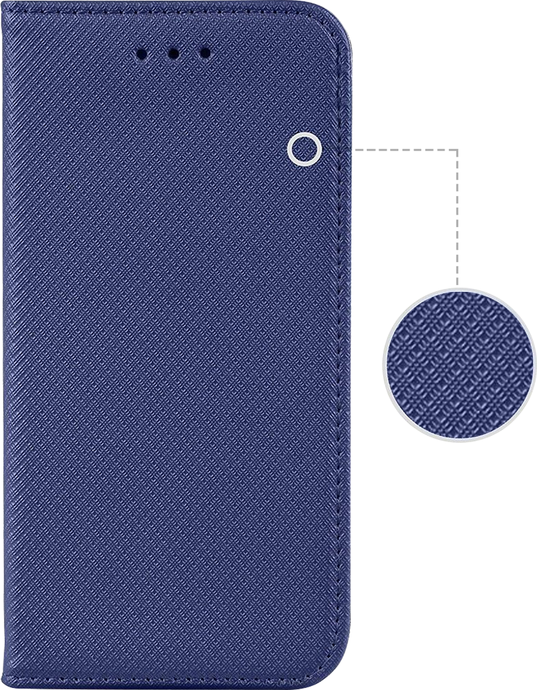 Samsung Galaxy A41 ( SM-A415F) oldalra nyíló flipes bőrtok rombusz mintás sötétkék