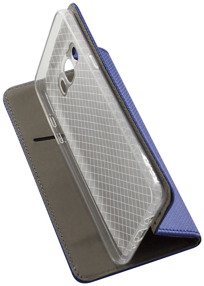 Samsung Galaxy J5 2016 (J510) oldalra nyíló flipes bőrtok rombusz mintás sötétkék