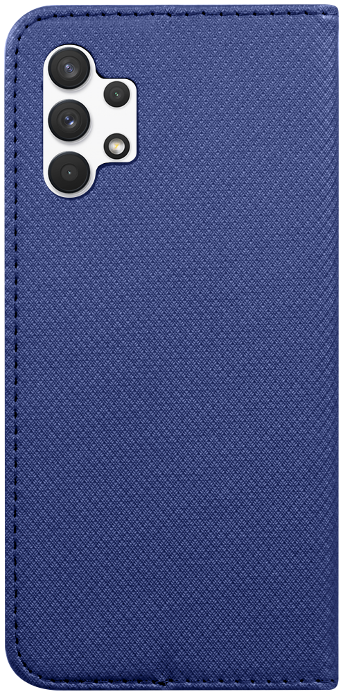 Samsung Galaxy A32 4G (SM-A325F) oldalra nyíló flipes bőrtok rombusz mintás sötétkék