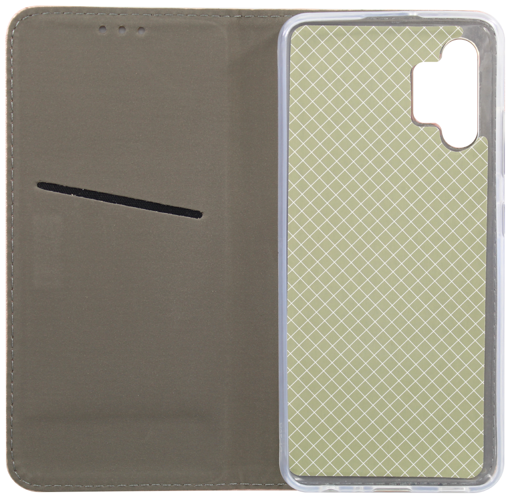 Samsung Galaxy A32 4G (SM-A325F) oldalra nyíló flipes bőrtok rombusz mintás sötétkék