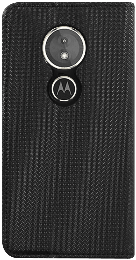 Motorola Moto E5 oldalra nyíló flipes bőrtok rombusz mintás fekete