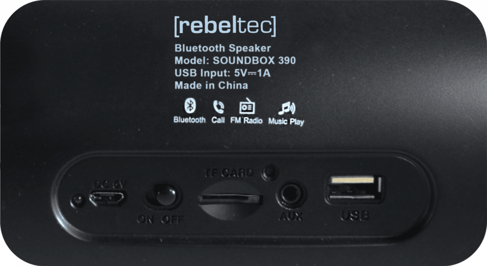 Samsung Galaxy S21 Ultra 5G (SM-G998B) kompatibilis bluetooth hangszóró Rebeltec Soundbox 390 fekete