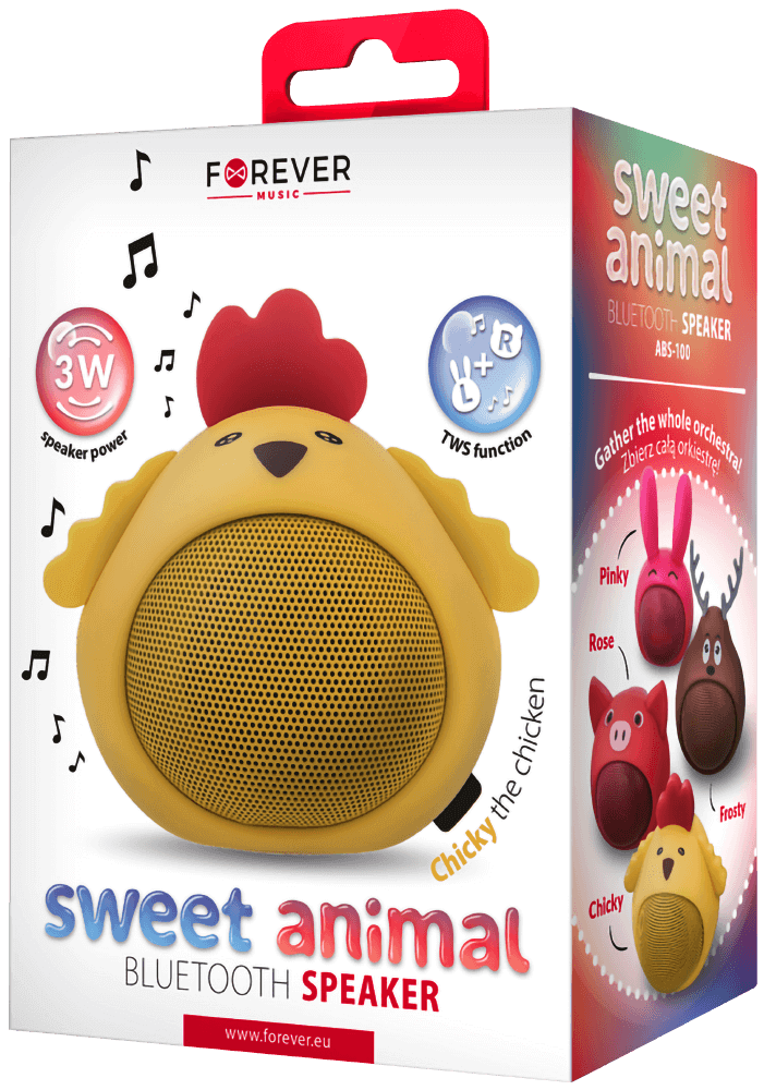 Apple iPhone 11 kompatibilis bluetooth hangszóró Forever Sweet Animal Chicky csirke