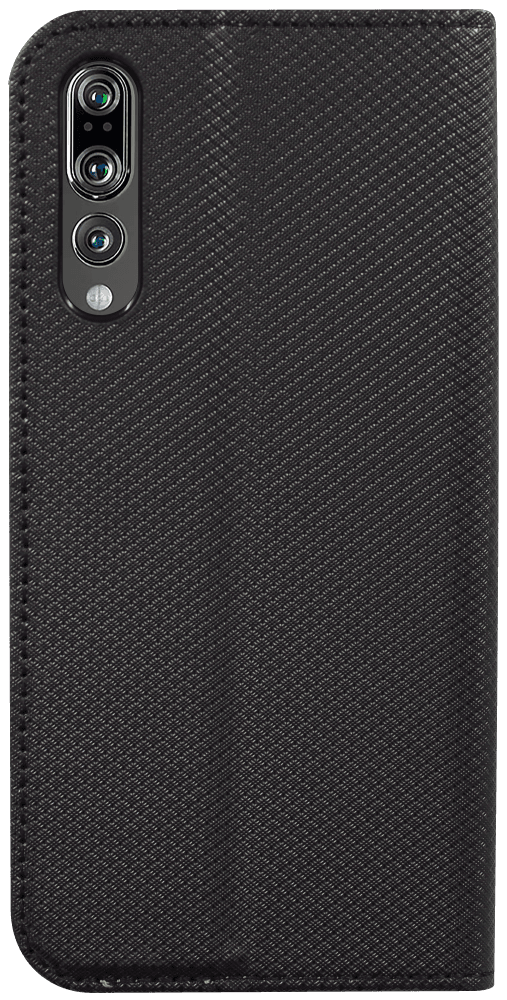 Huawei P20 Pro oldalra nyíló flipes bőrtok rombusz mintás fekete