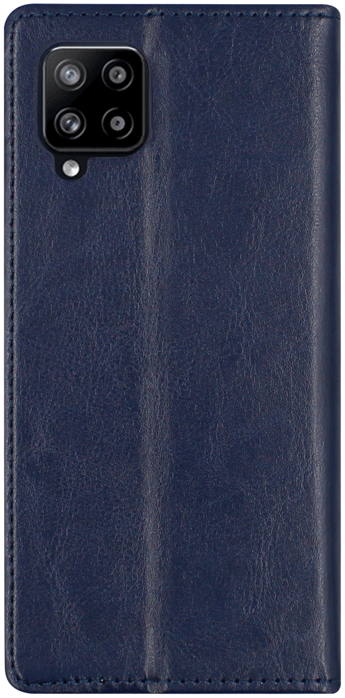 Samsung Galaxy A42 5G (SM-A426B) oldalra nyíló flipes bőrtok valódi bőr sötétkék
