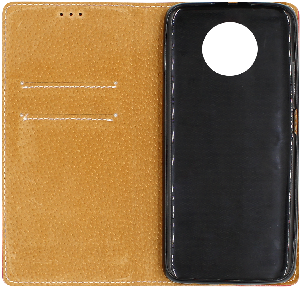 Xiaomi Redmi Note 9T oldalra nyíló flipes bőrtok valódi bőr piros