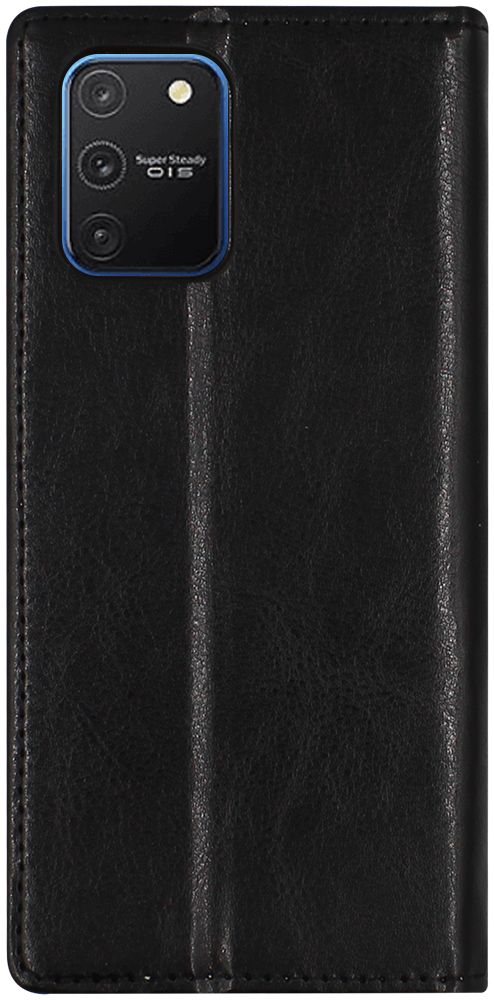 Samsung Galaxy S10 Lite (SM-G770F) oldalra nyíló flipes bőrtok valódi bőr fekete