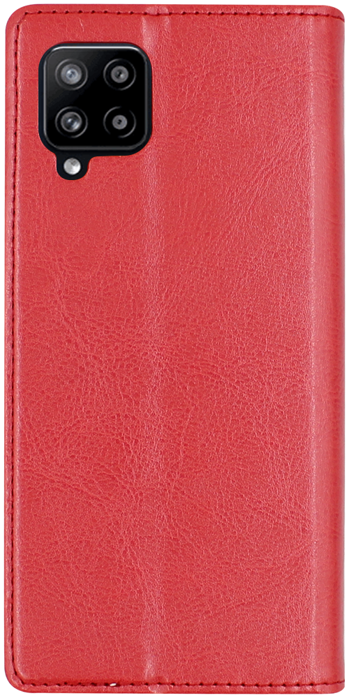 Samsung Galaxy A42 5G (SM-A426B) oldalra nyíló flipes bőrtok valódi bőr piros