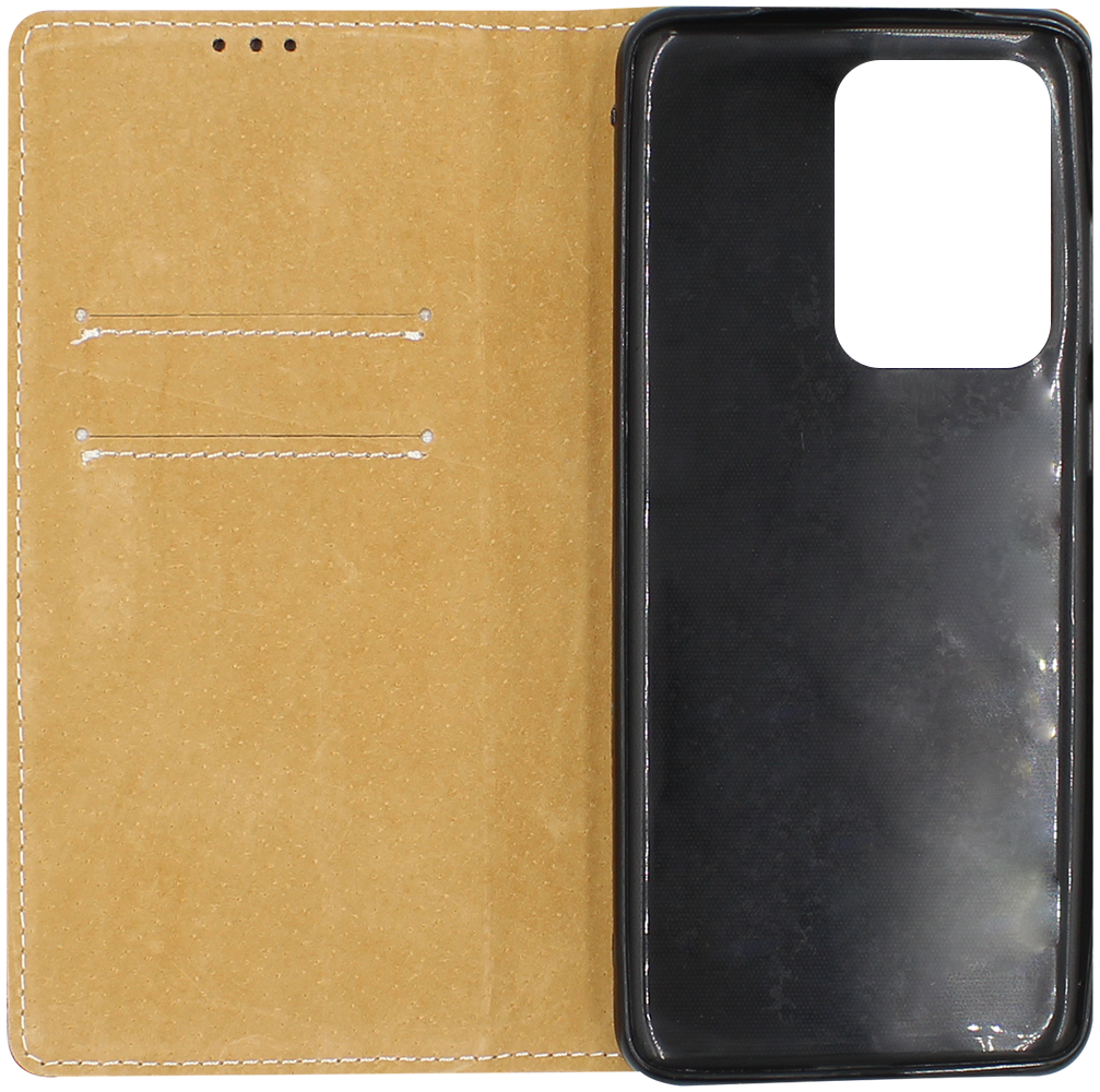 Samsung Galaxy S20 Ultra (SM-G988B) oldalra nyíló flipes bőrtok valódi bőr barna