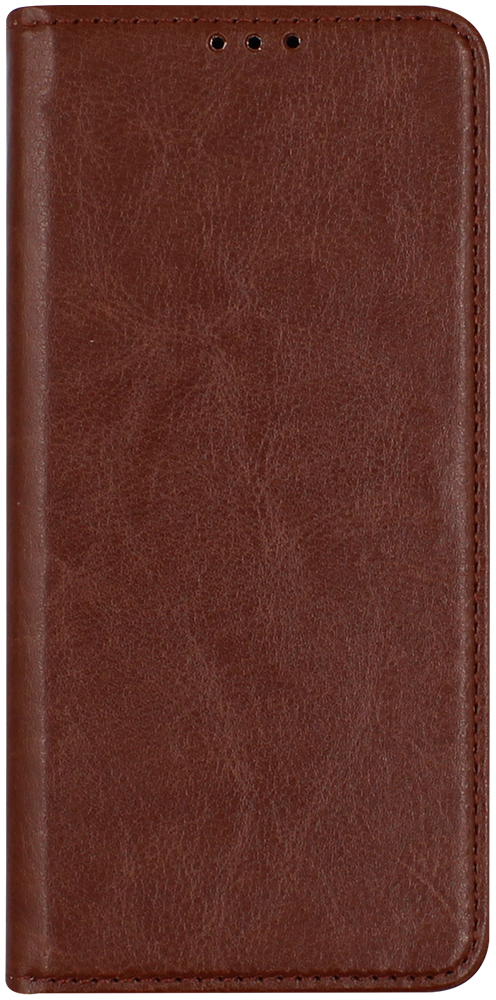 Samsung Galaxy M21 (SM-M215F) oldalra nyíló flipes bőrtok valódi bőr barna