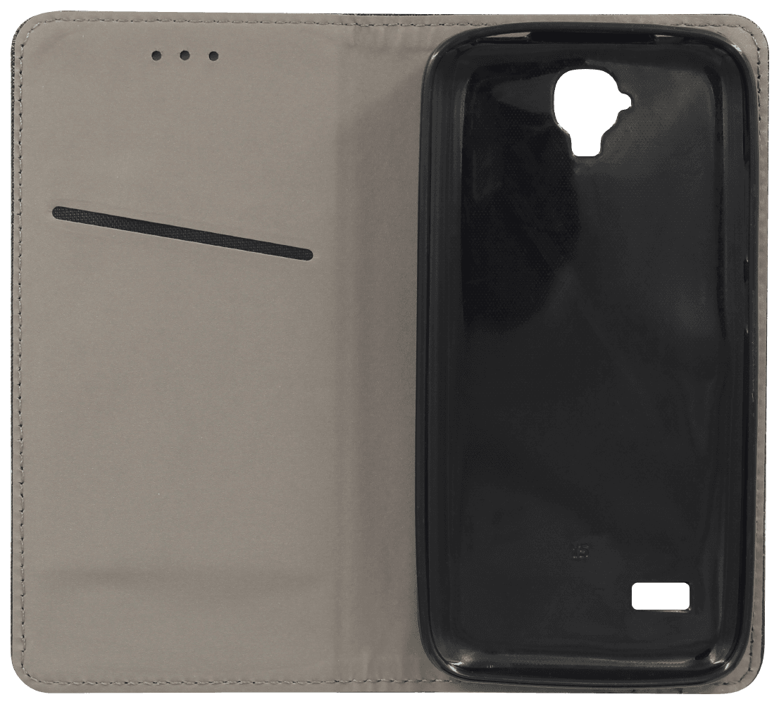 Huawei Y5 (Y560) oldalra nyíló flipes bőrtok rombusz mintás fekete
