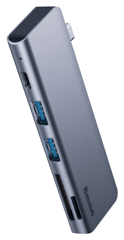 Samsung Galaxy J2 2016 Dual (J210FD) 5 az 1-ben HUB Baseus CAHUB-K0G Harmonica szürke