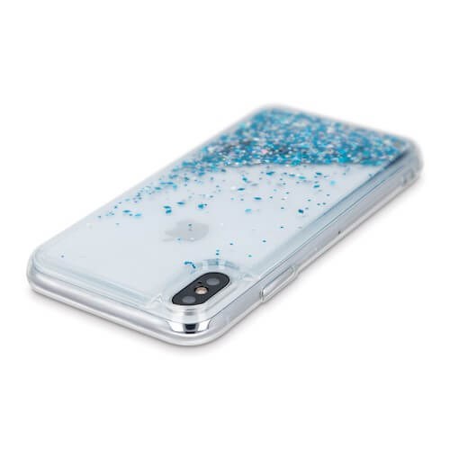 Samsung Galaxy S21 Plus 5G (SM-G996B) szilikon tok gyári Liquid Sparkle kék/ezüst